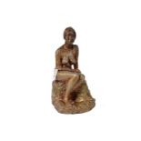 A 20th Century cast spelter figure of a nude woman