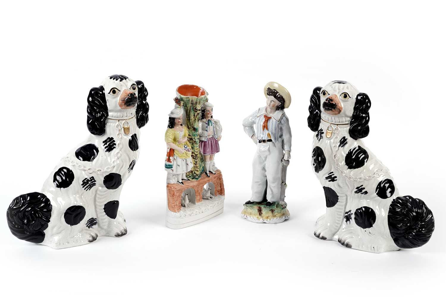 A pair of late 19th Century Staffordshire hearth/wally dogs