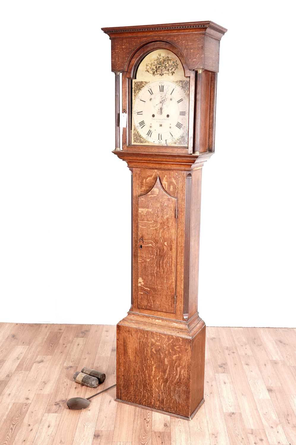 Stockell & Stuart: Newcastle: A George III oak longcase clock