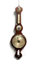 A Georgian rosewood wheel barometer