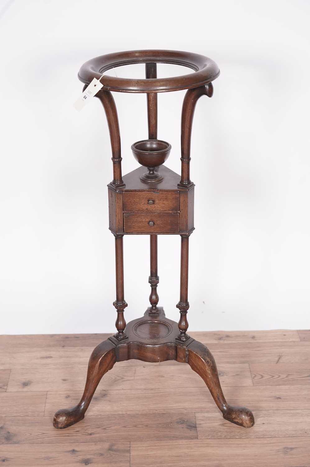 A mid 18th Century style mahogany wig stand - Image 2 of 4