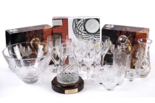 Eight Waterford John Rocha signature wine glasses; and other items