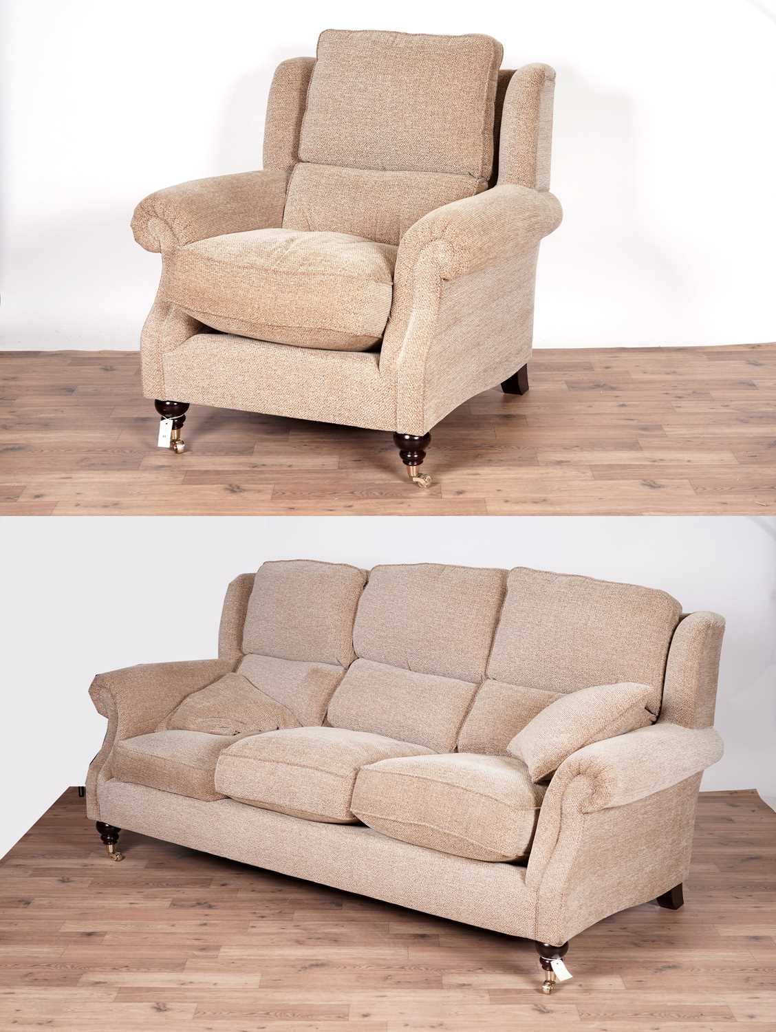 A Parker Knoll sofa and armchair