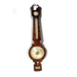 A mid-19th Century walnut wheel barometer