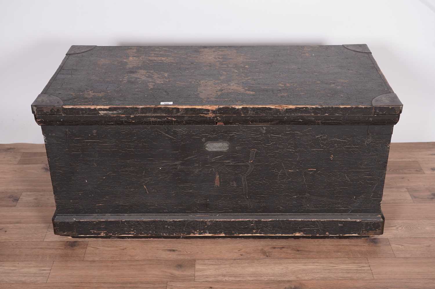 An early 20th century blanket box and a mid 20th Century oak coffer - Image 6 of 8