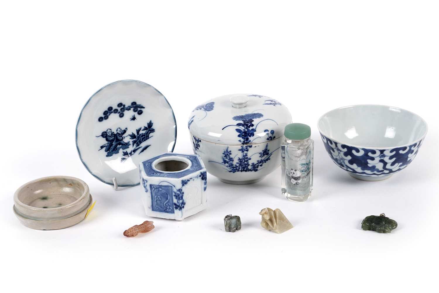A selection of Chinese blue and white ceramics