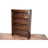 An early 20th Century oak barristers bookcase