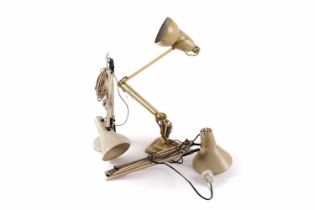 An Anglepoise lamp, by Herbert Terry & Sons Ltd and two other anglepoise style lamps