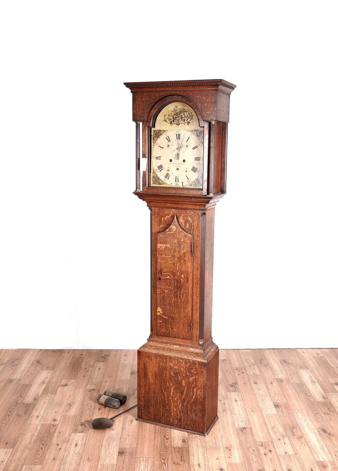 Stockell & Stuart: Newcastle: A George III oak longcase clock - Image 2 of 8