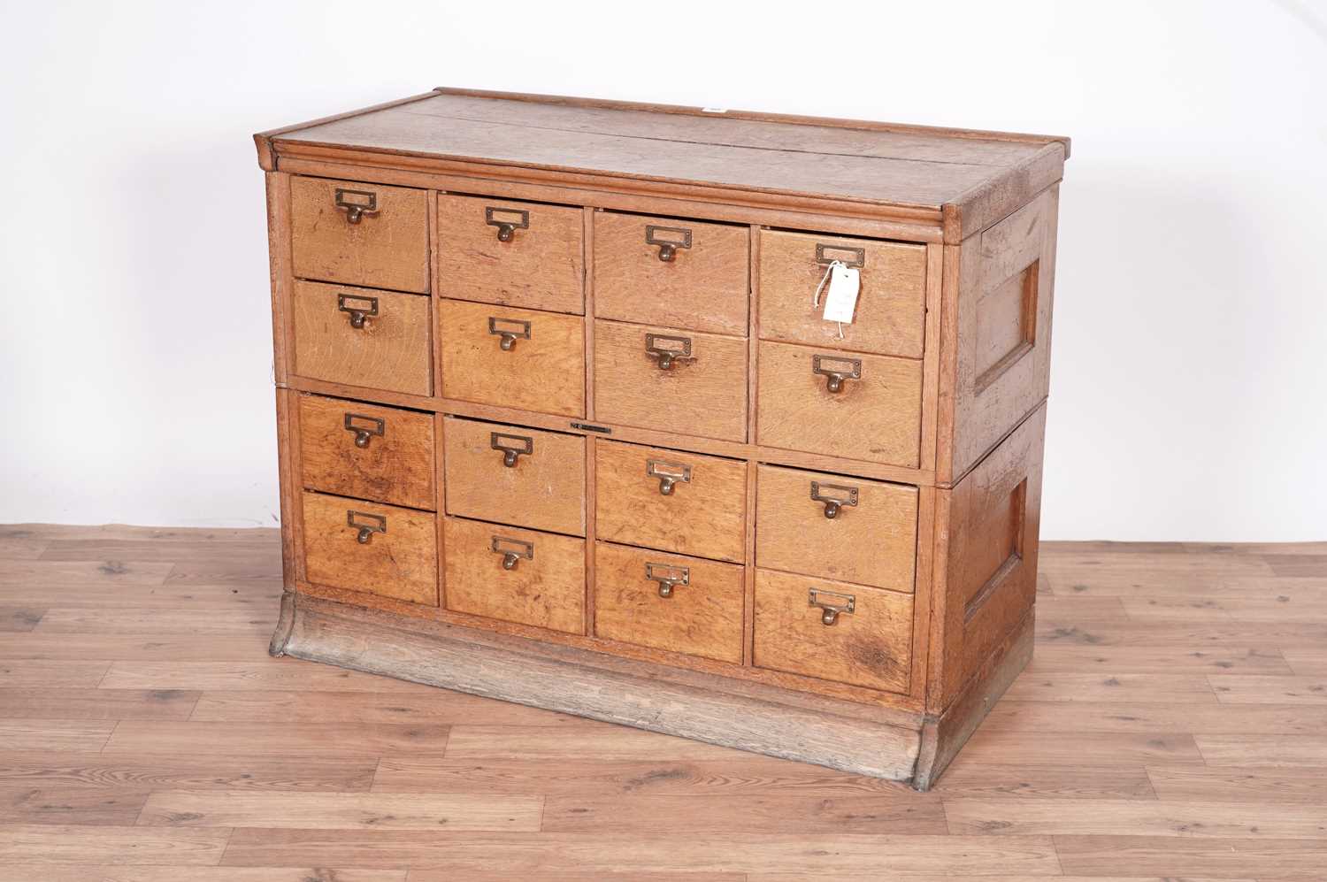 Vintage oak filing drawers,