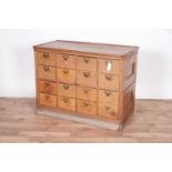 Vintage oak filing drawers,
