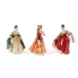 Three Royal Doulton figures of ladies