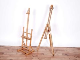 Two modern easels