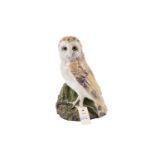 A Bretby figure of a barn owl