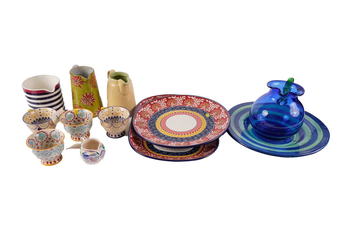 A selection of contemporary decorative ceramic and glass ware