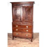 A 19th Century mahogany linen press