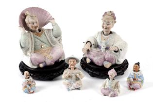 A collection of German bisque figures