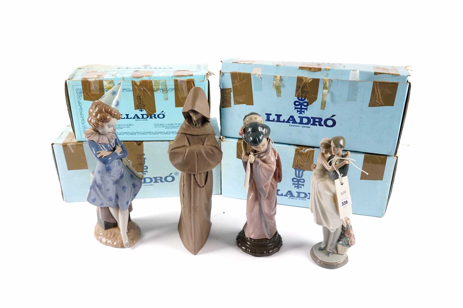 Four Lladro ceramic figures