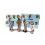 Four Lladro ceramic figures