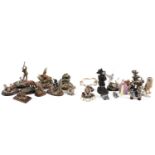 Nine Border Fine Arts animal figures; Capodimonte figures; and other assorted figures