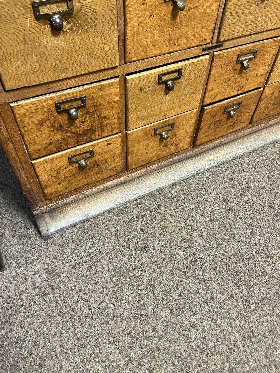 Vintage oak filing drawers, - Image 9 of 10