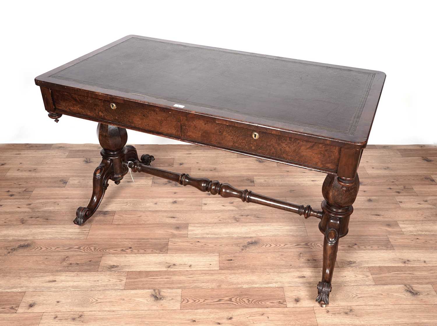 A Victorian walnut writing desk - Image 2 of 7