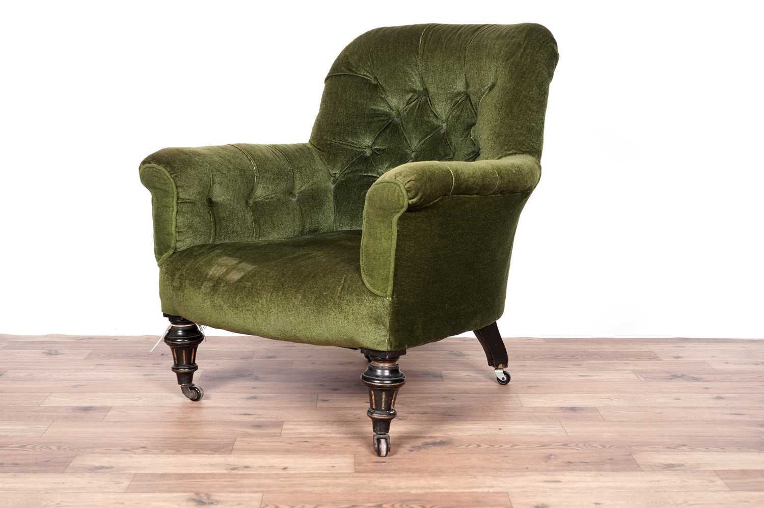 A Victorian tub armchair