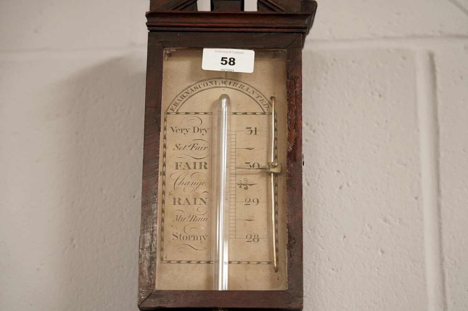 A late Georgian mahogany stick barometer - Bild 2 aus 9