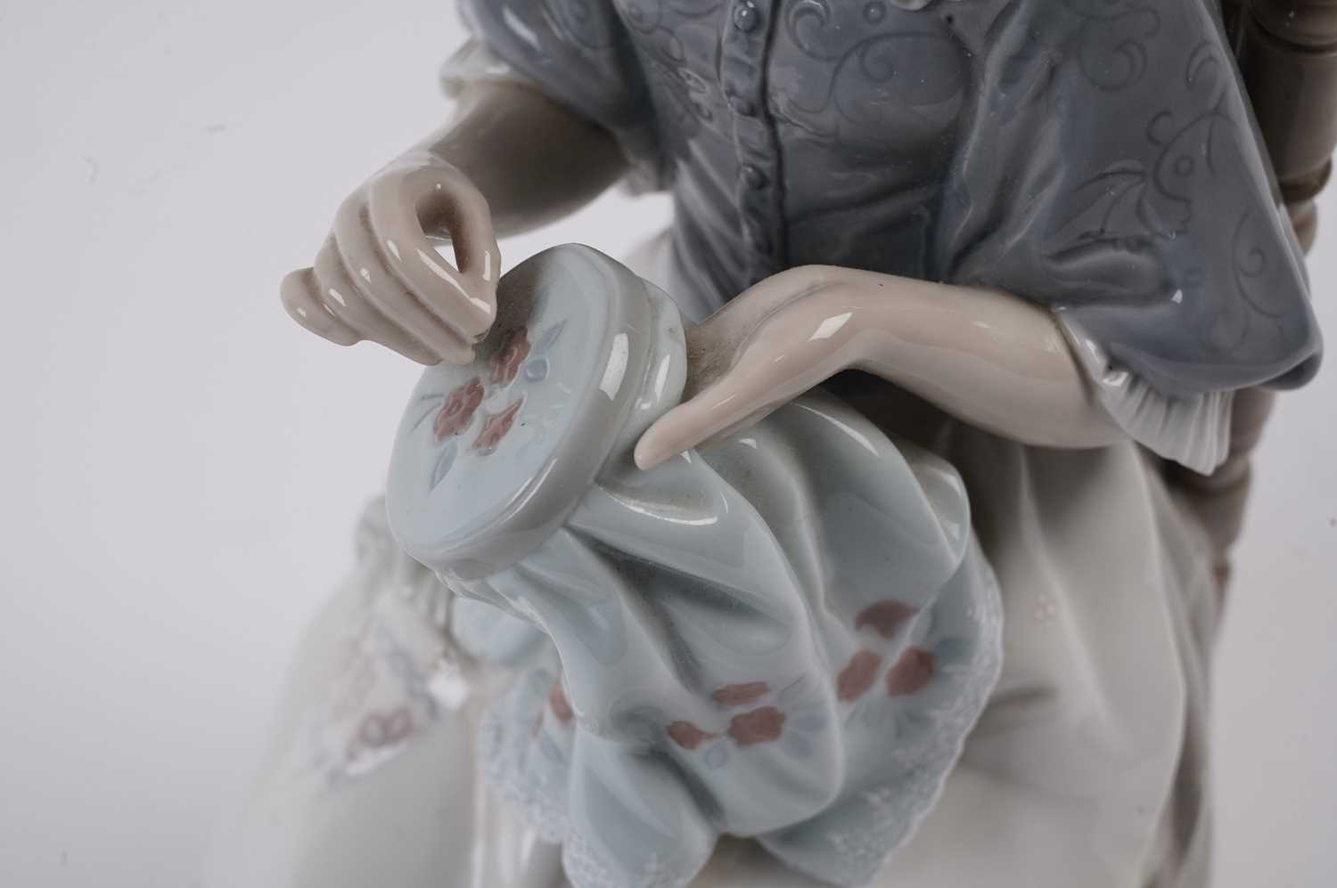 Lladro figurine of an embroiderer - Image 5 of 7