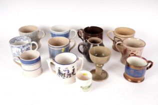 A selection of 19th Century and later ceramic mugs