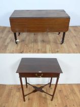 A Regency Pembroke table and Georgian mahogany side table