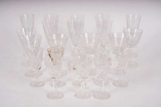 A collection of Waterford cut crystal stemmed glasses