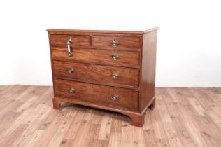 A Georgian mahogany chest of drawers