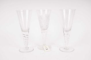 Three various crystal glasses