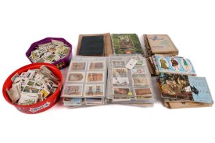 A collection of cigarette card and other picture card albums