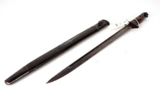 A British 1907 pattern bayonet and scabbard