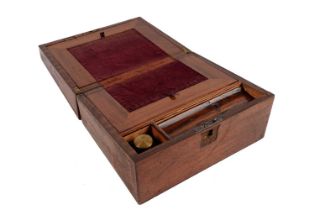 A Victorian walnut writing slope