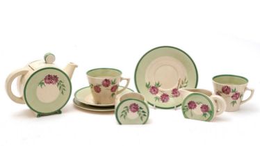 An Art Deco Clarice Cliff 'Honeyglaze' tea service