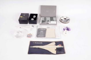 A collection of British Airways Concorde memorabilia