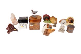 A collection of decorative collectibles
