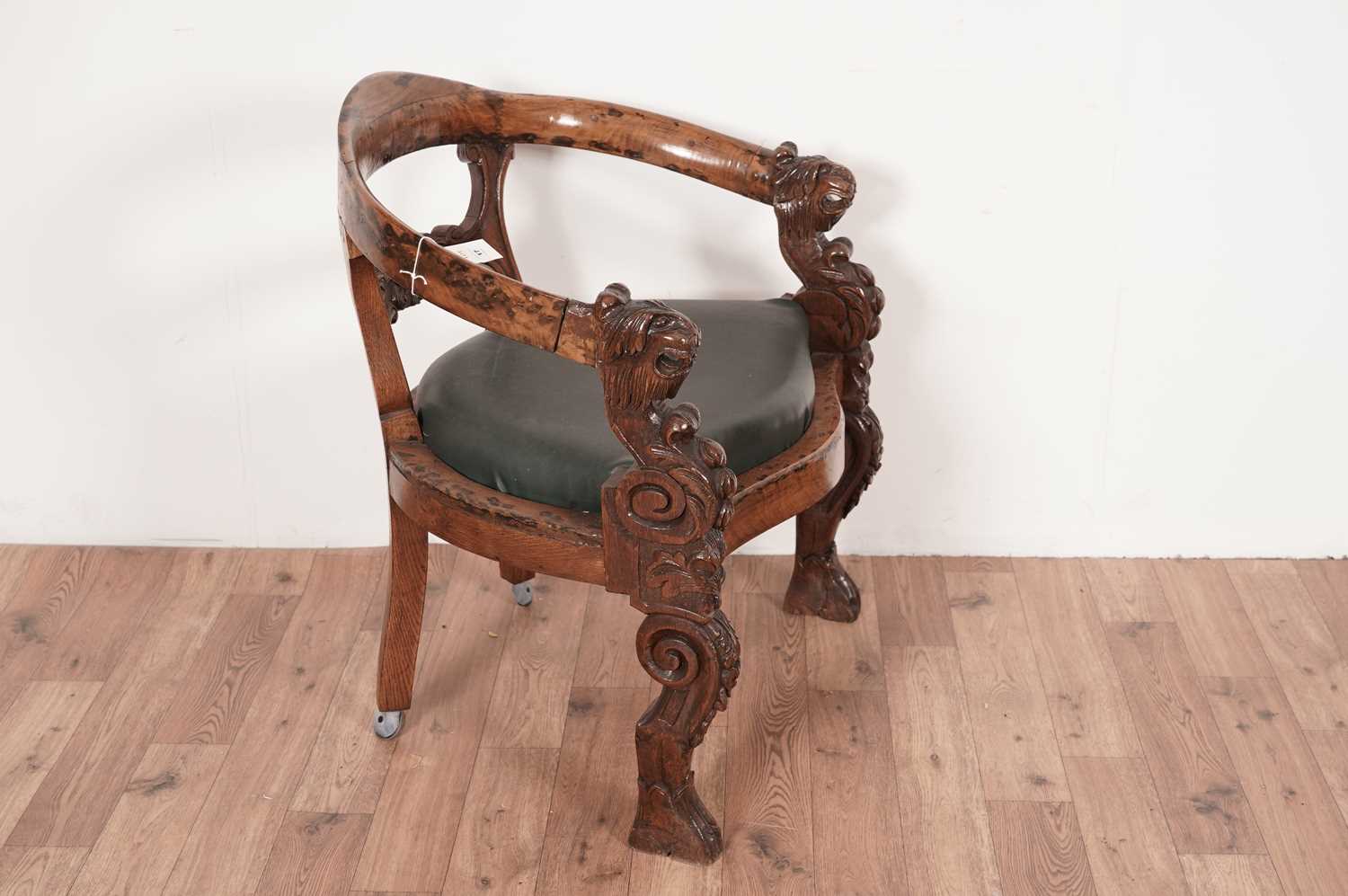 A Chinese hardwood tub chair - Bild 3 aus 6