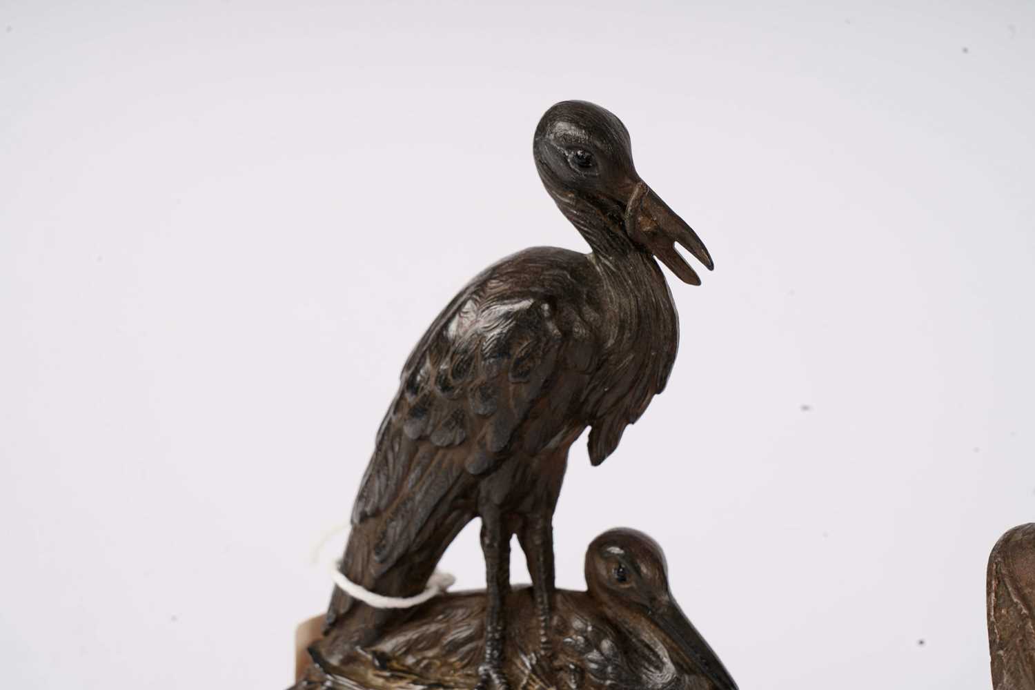 An early 20th Century bronzed cast spelter figure group - Image 2 of 4