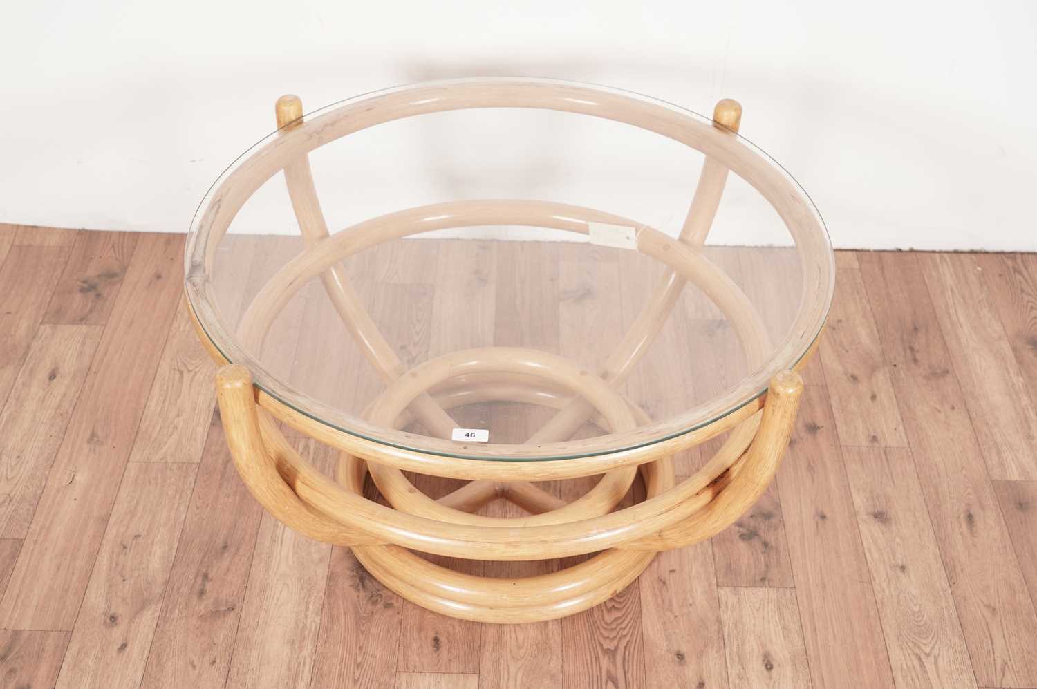 Angrave's: An 'invincible' bamboo and glass coffee table - Image 3 of 3