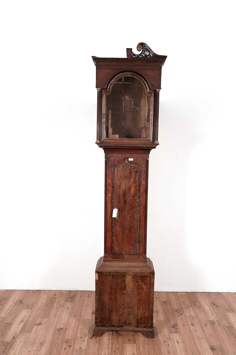 A George III mahogany cross banded long clock case - Image 2 of 11