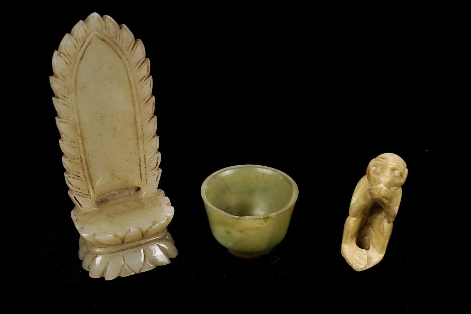 Three Chinese jadeite sculptures