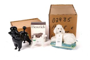 A collection of Beswick poodles