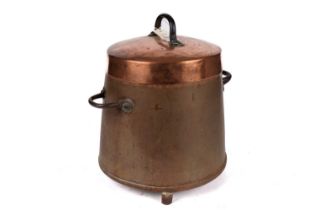 A 19th Century copper twin handled bin