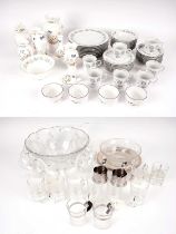 A selection of Aynsley ‘Cottage Garden’ ceramics, a 20th Century glass punch set and other items