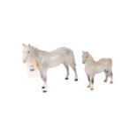 A Beswick racehorse and pony