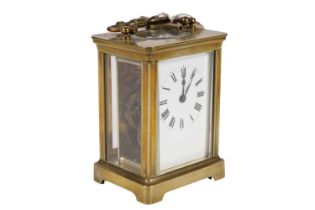 A 20th Century brass carriage clock